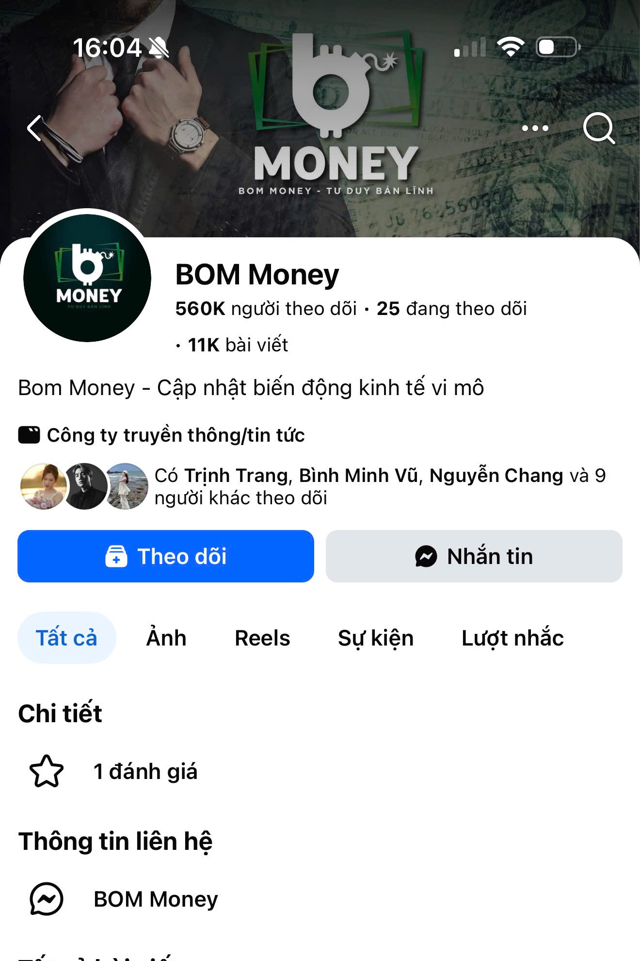 Fanpage Bom Money